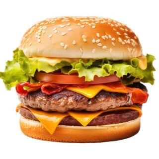 Aalo tikka cheese burger